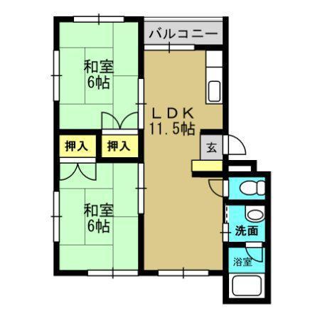 山口ハイツＢ棟 + ２０１ 号室