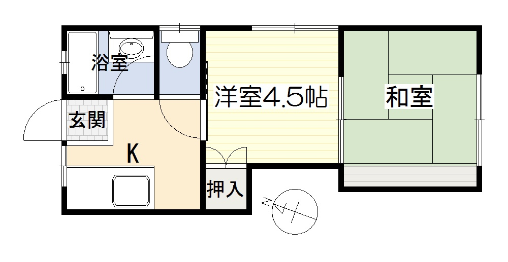 後迫アパート + ２０１ 号室