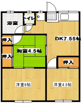 津浦アパート + ２０２ 号室