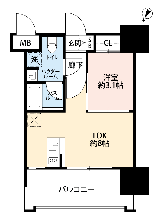 ドゥーエ赤坂 ５２０号室