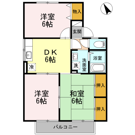 セジュール東山田Ⅱ　Ａ棟 + ２０２ 号室