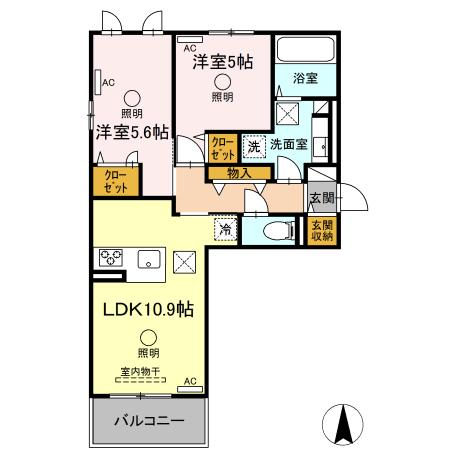 ルピナスシーサイド　Ａ棟 + １０７ 号室