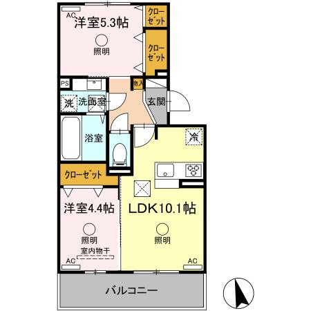 サニーフラット松江 + １０２ 号室