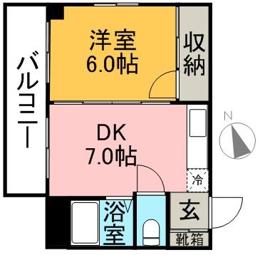 大川ハイツ + ２０２ 号室