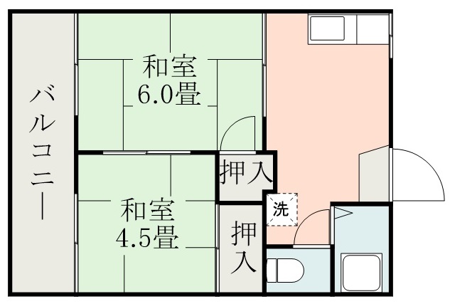 押川ハイツＢ １０２号室