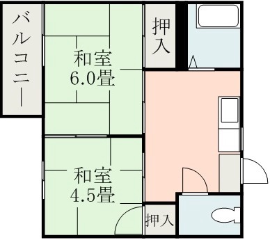 押川ハイツＡ + ２０２ 号室