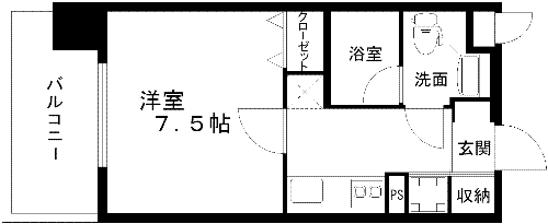 レジディア熊本辛島 １１１１号室