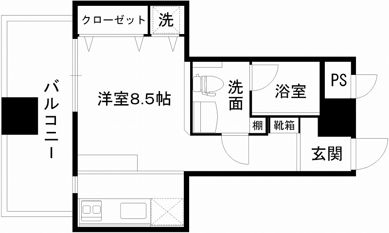 レジディア熊本辛島 + １０１４ 号室